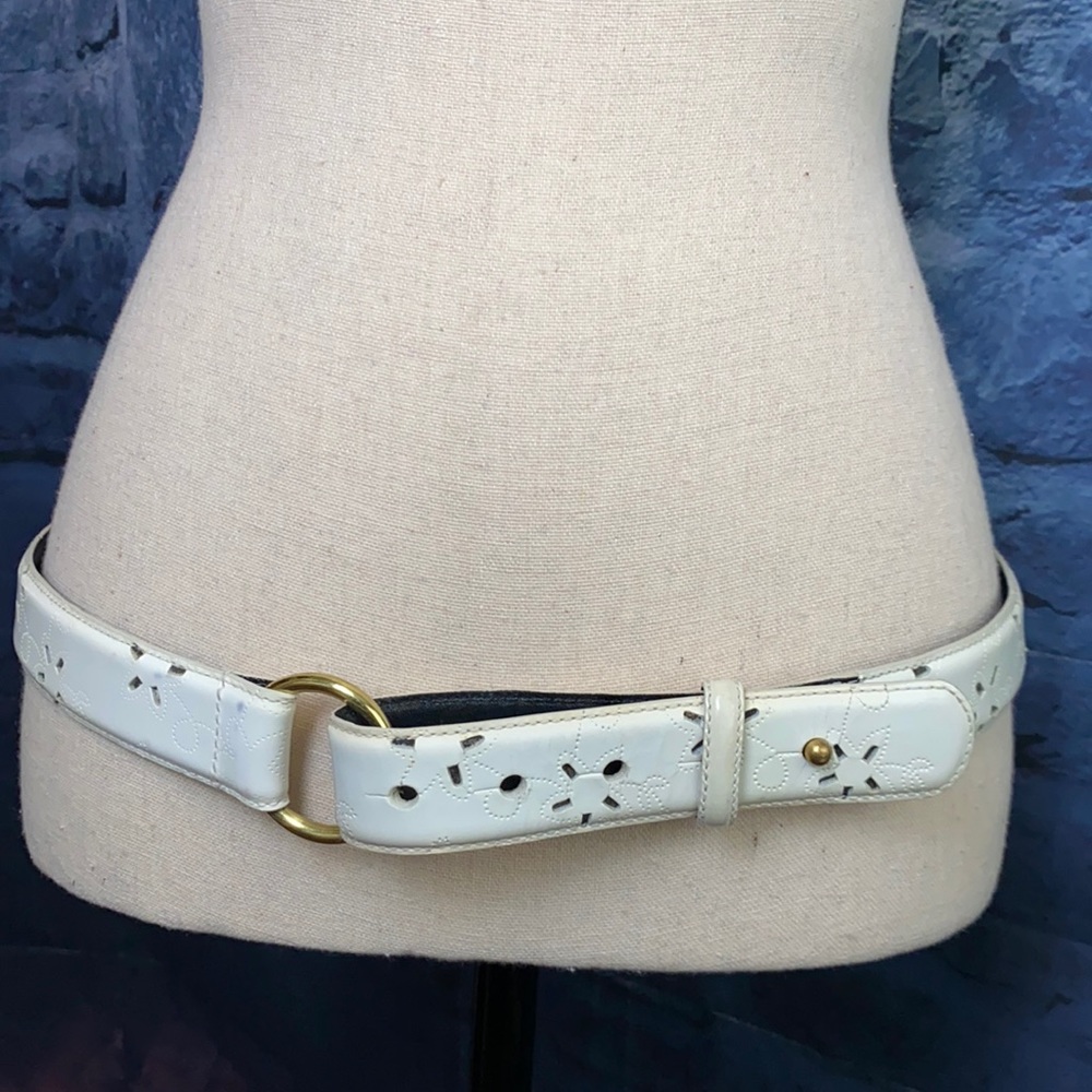 Ralph Lauren Italian Leather Belt with Laser Cut etching